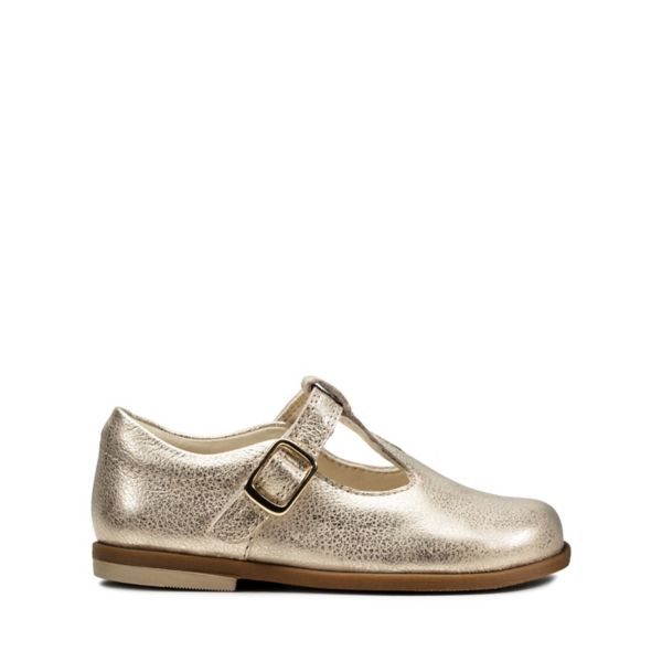 Clarks Girls Drew Shine Toddler Casual Shoes Gold Metal | USA-5921834